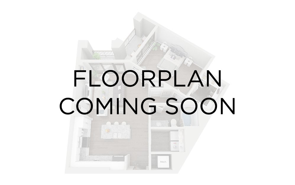 A3 - 1 bedroom floorplan layout with 1 bathroom and 500 square feet